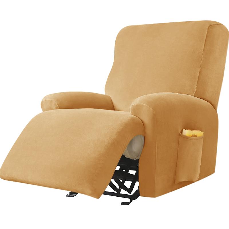 Single Seat Anti Slip Recliner Sofa Covers Velvet Stretch Reclining Couch Slipcovers Furniture Anti Cat Scratch Recliner Chair P