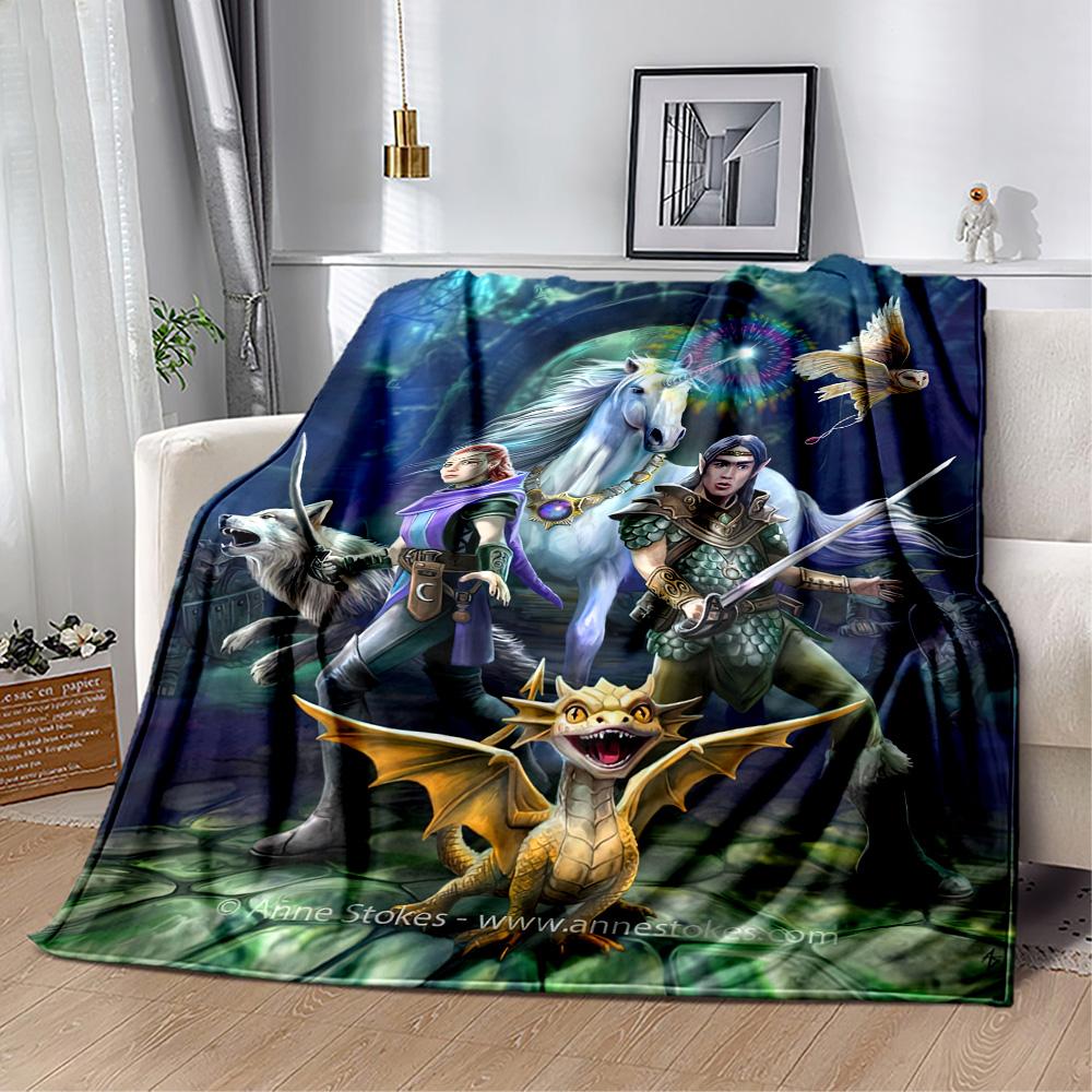 Gothic Style Blanket Ultra-Soft Great for Couch Livingroom Sofa Four Seasons Universal Warmthful Decor Birthday Christmas Gift Blanket