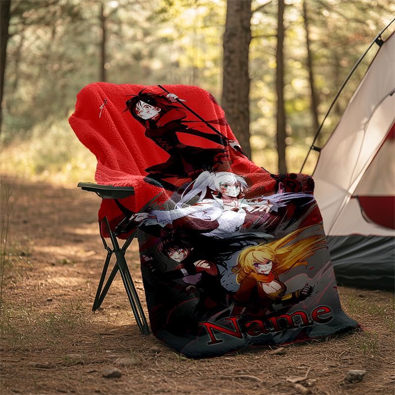 Personalized Custom Name Blanket - RWBY Volume Print Design,Blanket for Sofa,Bed,Travel,Camping - Soft and Warm, Great Gift