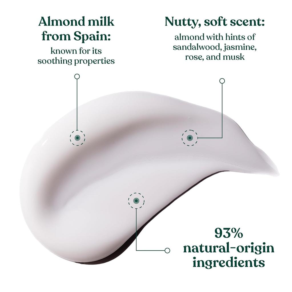 The Body Shop Almond Milk Shower Cream 250 ml For Dry Sensitive Skin Gentle Cleanse Soft Comfort Vegan Care