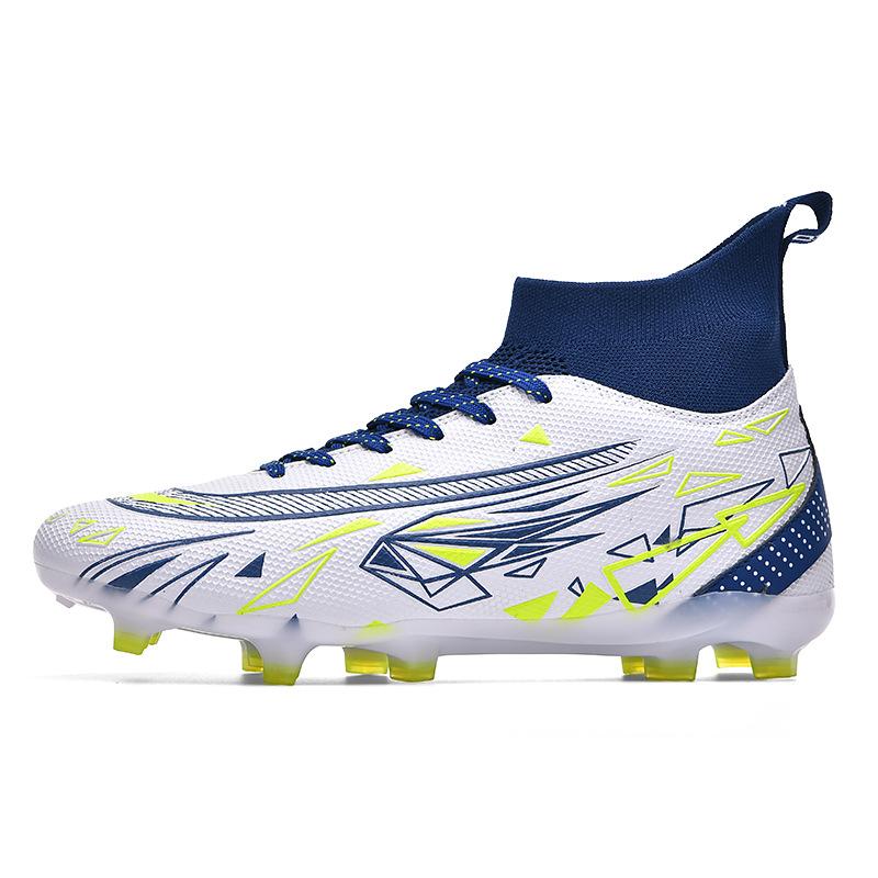 High Top Football Shoes Men'S Long Nails Tf Broken Nails Student Artificial Grass Training Sneakers