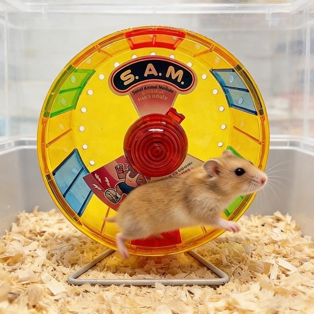 Super Silent Colorful Running Wheel Stable Base Pet Jogging Wheel  Hamster Exercise