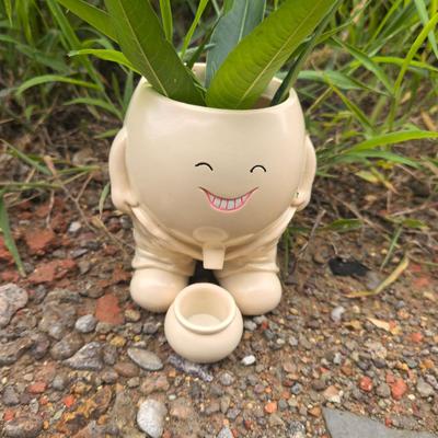 Horticultural Vase Cartoon Doll Creative Doll Resin Ornament Outdoor Succulent Flowerpot