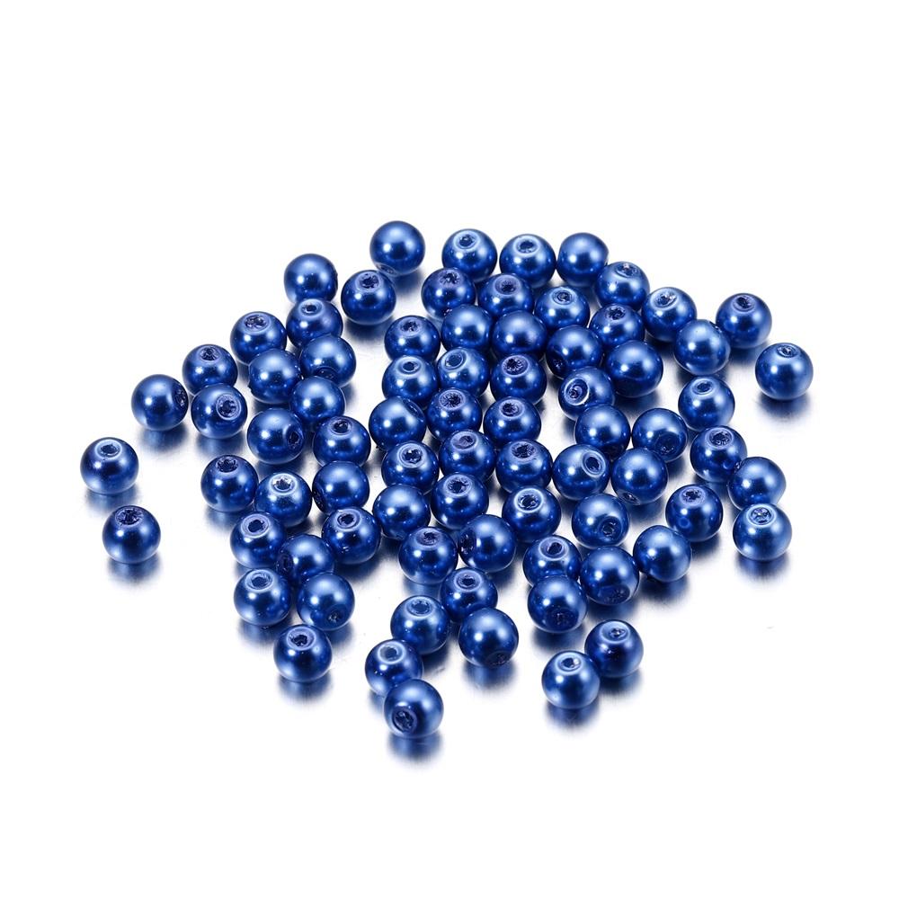 100pcs/lot 4-10mm Mixcolour Round Glass Beads Loose Beads Bracelet Earrings for DIY Jewelry Making Finding Accessories