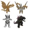 4PCS Makine Godzilla 3 Başlı Altın Ejderha Bebek Oyuncak Araba Odası Dekorasyonu için
