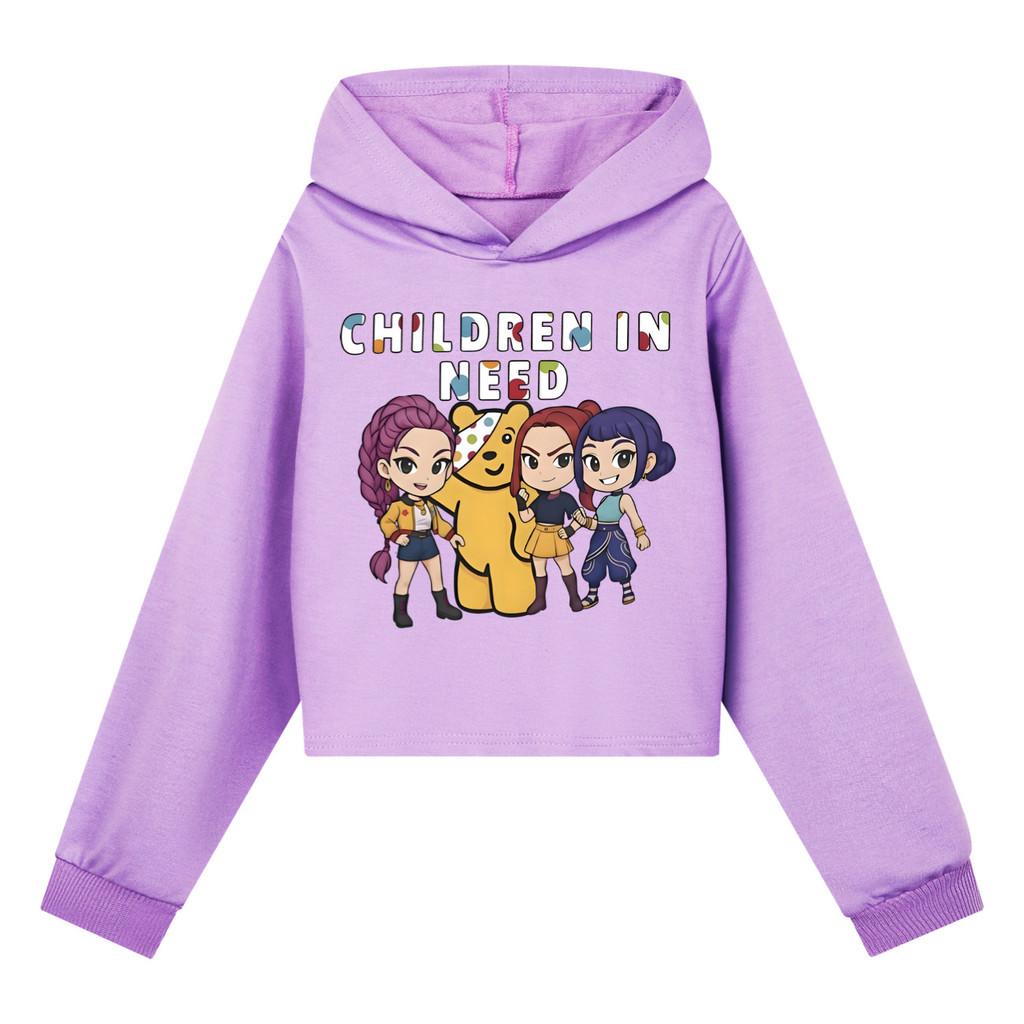 5103 Kids Girls POP Singer Rumi Mira Zoey Printed Casual Long Sleeves Hoodies Sweatshirt Top