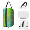 Abstract Watercolor Flowers Makeup Bag for Women Girls Colorful Florals Toiletry Bag Fashion Casual Storage Bags Waterproof