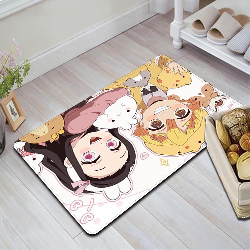Cute Demon Slayer Rug Floor Mat for Living Room or Bedroom Soft and Comfortable Carpet a Gift for Birthday and Holiday.MFF0918369