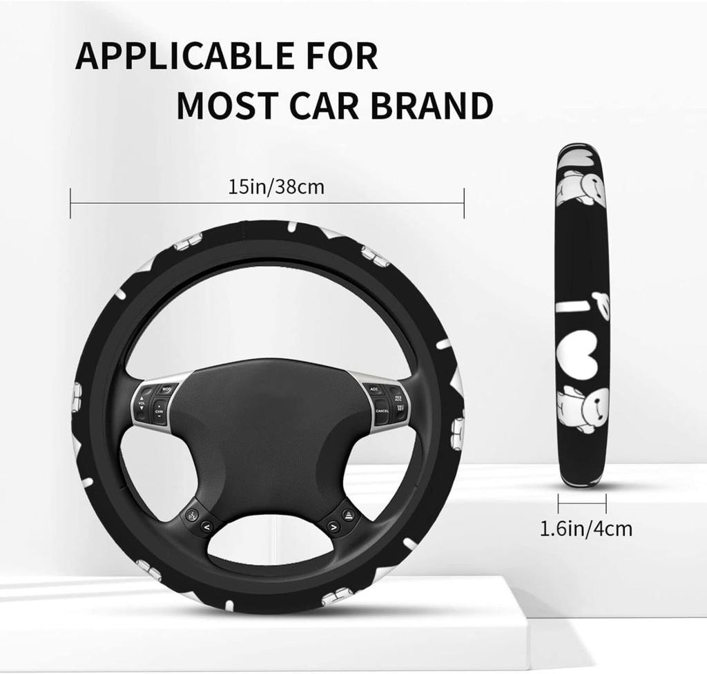Zateem STWE006 Steering Wheel Cover, For Cars, Light Vehicles, Stretchable, Steering Wheel Cover, Cute,