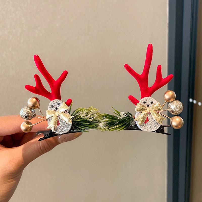 Festliche 2025 Geweih Haarspangen - Niedlicher Rentier Kopfschmuck & Haarnadeln für Weihnachten