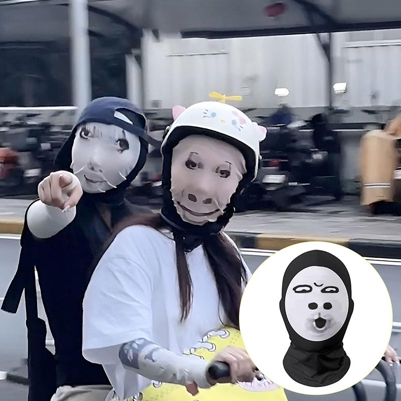 3D Lustige Vollgesichtsmaske Elastisches Netz Neuheit Vollgesichtsmaske Für Männer Frauen Cosplay Kopfbedeckung Simulation Sturmhaube Hut Kopfbedeckung