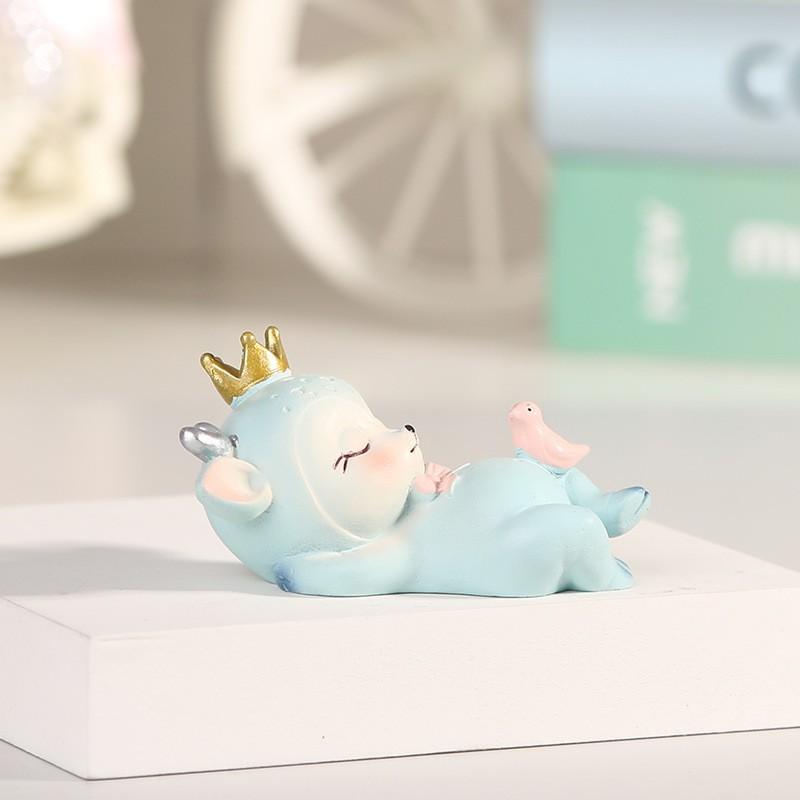 Tang Yi Creative Small Decorative Items for Home Living Room TV Cabinet Entrance Hall Office Desk Cute Deer Decorative Items Arrangement