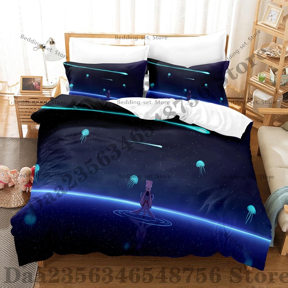 Genshin Impact Sangonomiya Kokomi Bedding Set Single Twin Full Queen King Size Bed Set Adult Bedroom Duvetcover Sets Anime Bed