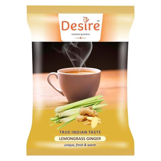 Desire instant premix Lemon Grass Ginger Tea Instant Premix For Both Manual And Vending Machines, Instant Tea Mix, Lemon Grass Ginger Flavor, 1 Kg 1KG