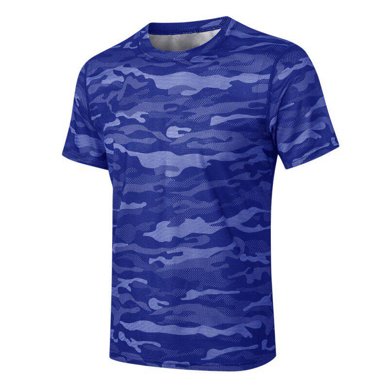 Camiseta holgada deportiva para hombre, camiseta de camuflaje para adiestramiento al aire libre, gimnasio, correr, camiseta de manga corta transpirable de secado rápido