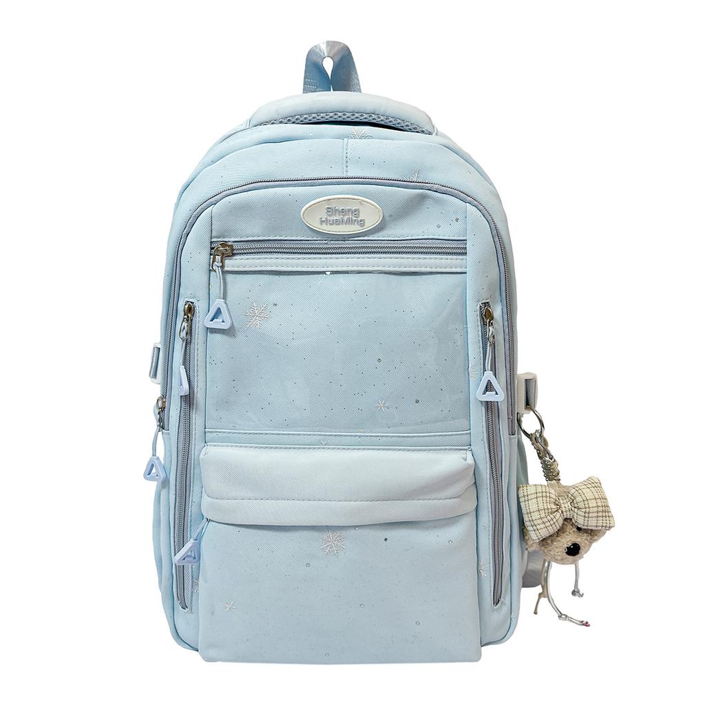 Schoolbag Korean ins literary and artistic style new transparent large-capacity schoolbag female middle school student high school student leisure
