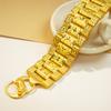 New 9999 24K Real Gold Men's Bracelet, Ancient Method Gilt, National Trendy Style Bracelet