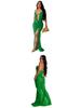 Sexy durchsichtiges Netzkleid mit hohem Schlitz für Damen