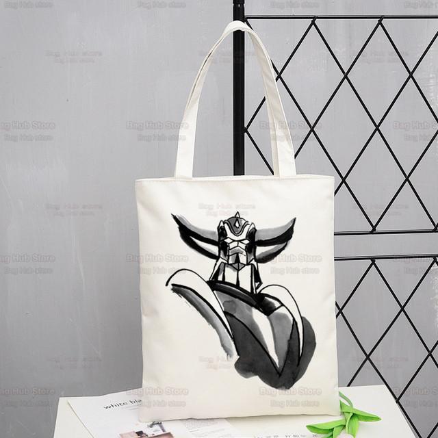 Goldorak Nostalgia Geantă Cumpărături Cumpărături Grendizer OZN Robot Spațial Eco Pânză Goldrake Bolsas De Tela Geantă Sacole Reutilizabile