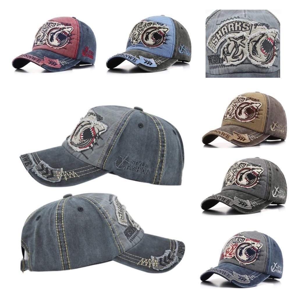 Embroidered Vintage Baseball Cowboy Cap Sun Protection Hat Fishing Running Gift