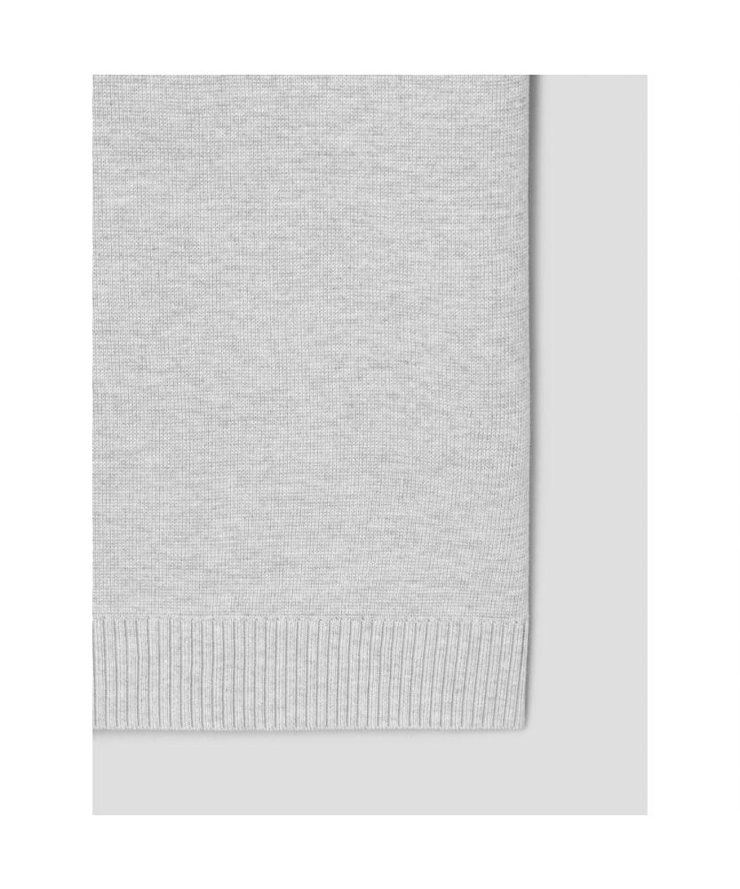 8seconds Henley Neck Knit Pullover Light Gray