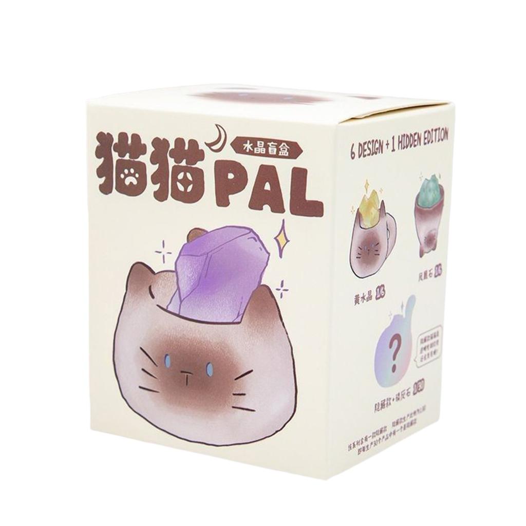 Cat  Crystal Blind Trendy Resin Crafts With Stone Meaning Ornaments (Random Model)