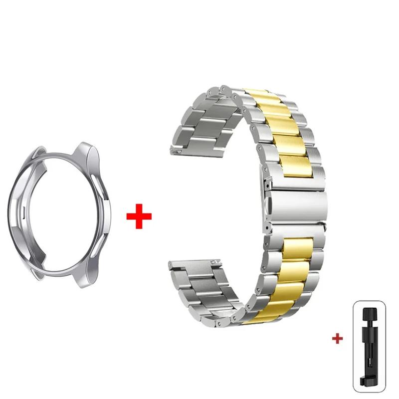 Band+Case for Samsung Galaxy Watch 6 5 4 44 40mm 4/6 Classic 46 42mm Stainless Steel Bracelet Galaxy Watch 3 5 Pro 41 45mm Strap
