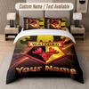 Set Biancheria da Letto Personalizzato Motivo Watford FC, Stampa Nome Testo 1 Copripiumino più 2 Federe Tessile per la Casa