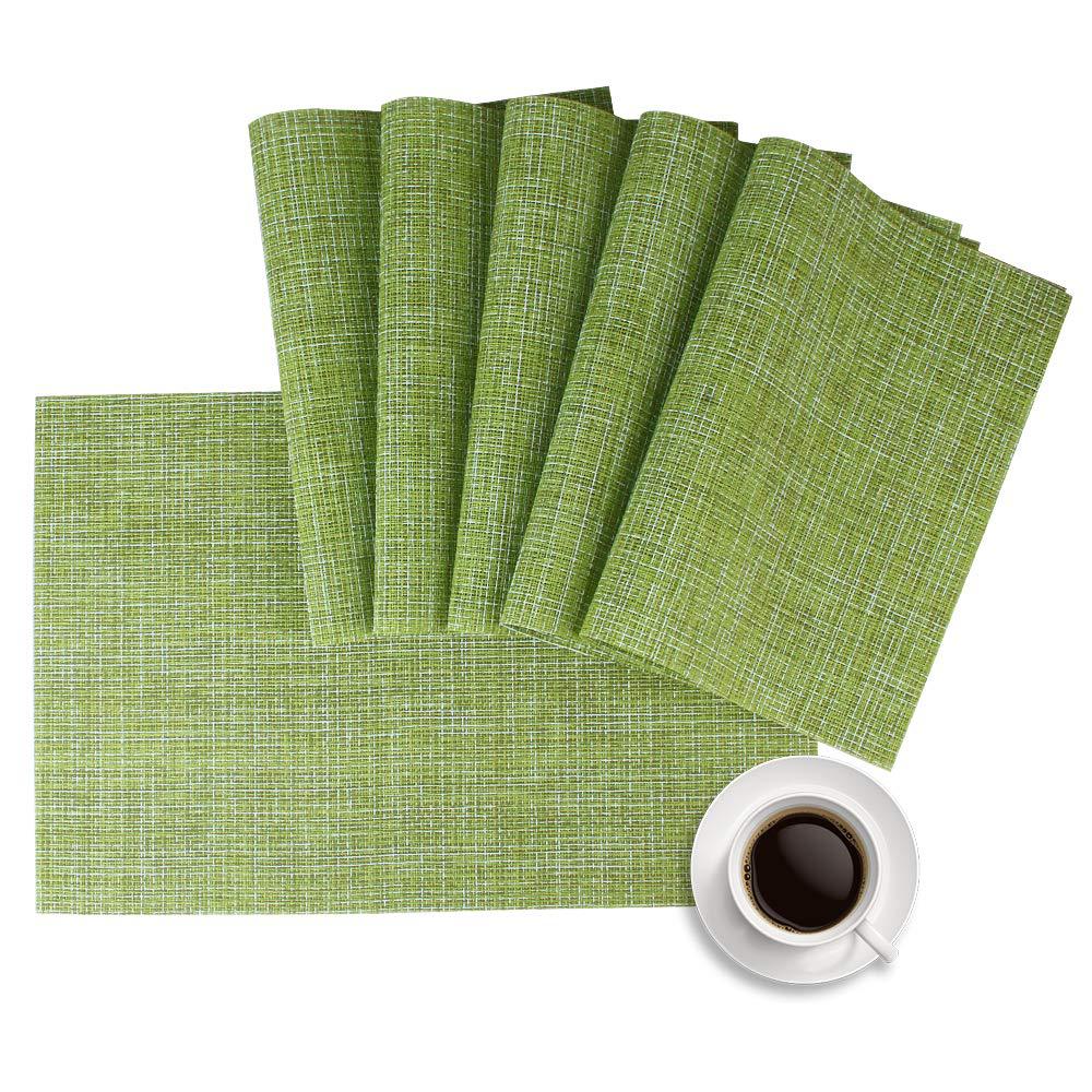 2/4PCS Placemats Washable Easy To Clean Vinyl Dining Table Pads Durable PVC Weave Table Mats Coasters Banquet Party Home Decor