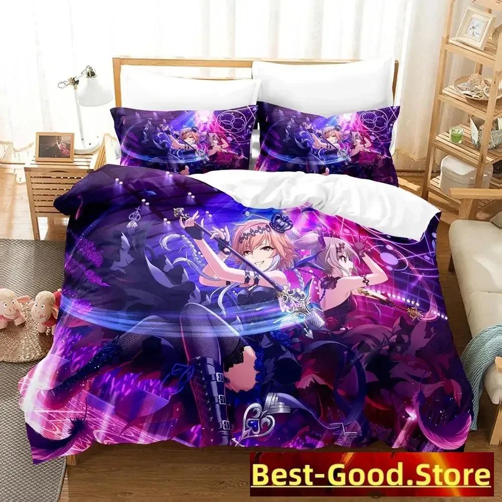 New THE iDOLM@STER Cinderella Girls Starlight Stage Bedding Set Cartoon Anime three-piece set Adult Kid Bedroom Duvetcover Sets