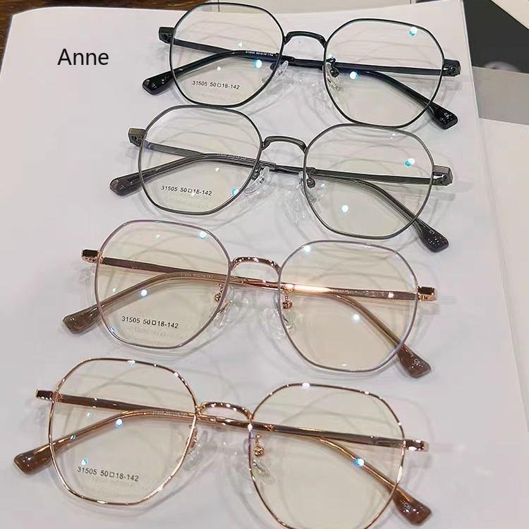 Runde minusbriller for kvinner Menn Ultralette, klare linse nærsynsbriller Mote reseptbelagte nærsynthetsbriller med dioptri