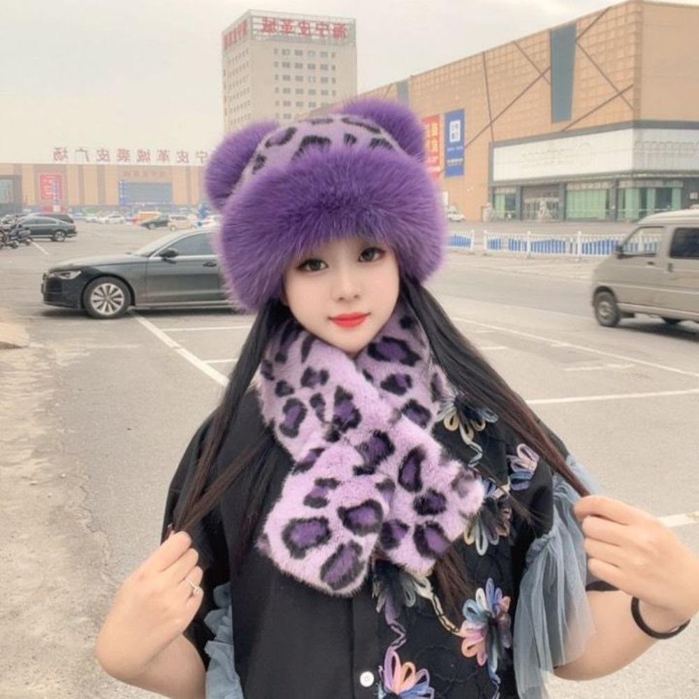 Women s Winter Fashionable and Stylish Versatile Windproof Warm Cute Trendy Faux Fur Hat one size 53cm-59cm
