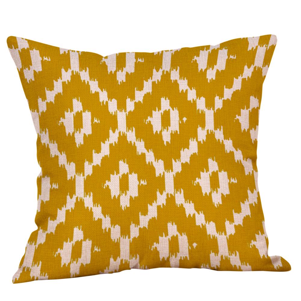 Mustard Pillow Case Yellow Geometric Fall  Cushion Cover  Decorative