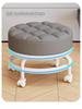 Compact Silent Rolling Stool with Lumbar Support and Soft Cushion