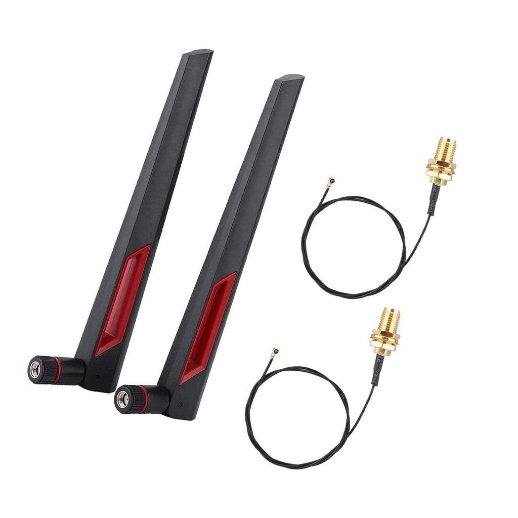 2PCS M.2NGFF Wireless Network Card Connect Cable 2*8DBi AC688 Network Antenna