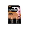 4 лужні батарейки Plus 100% LR03/AAA (1,5В) DURACELL