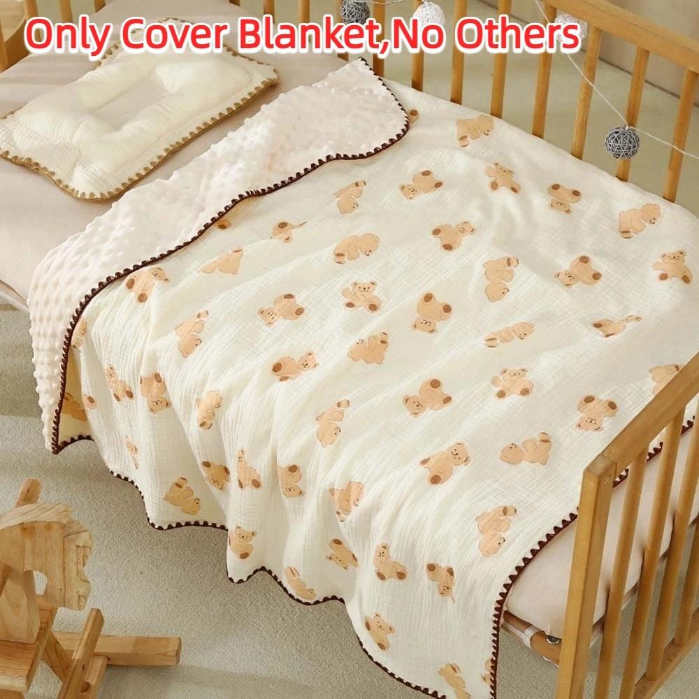 Soft Baby Bean Blanket Bear Printed Nap Sleeping Rug Cover Blanket for Infant  Bedroom