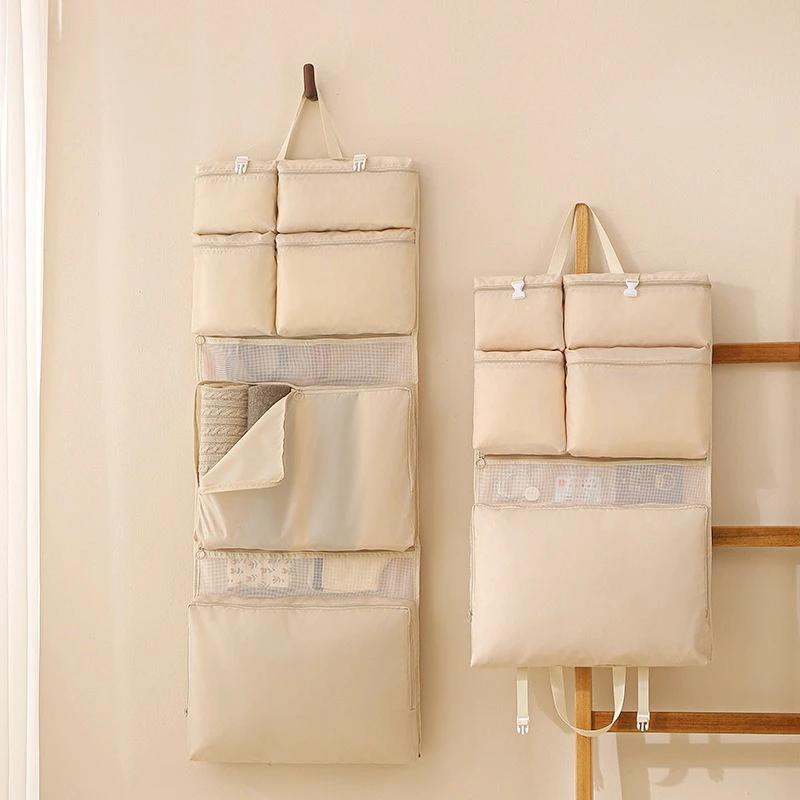 Foldable Organizer Hanging Bag for Travel, Storage Hanging Bags with Pockets - Daily Clothes Sorting Storage, Multi-Compartment