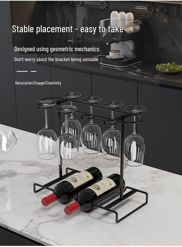 Elegantes Weinregal & Gläserhalter Schrank