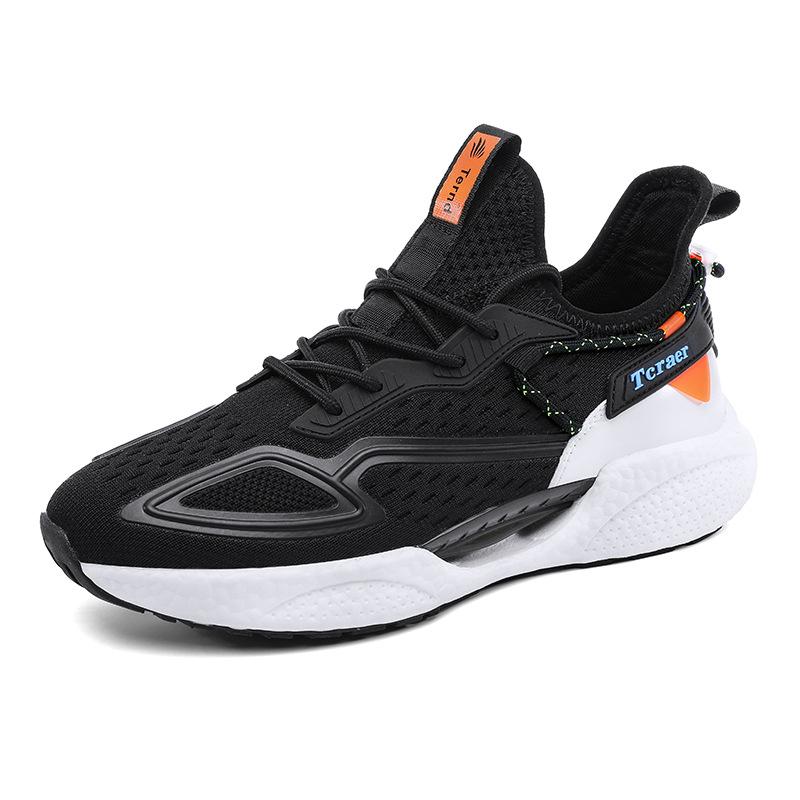 

Four Seasons Mesh Fly-woven Breathable Men s Shoes Fashion Thick-soled Height-increasing Shoes Teenagers Low-top Lace-Up Running Shoes Large Size 46
