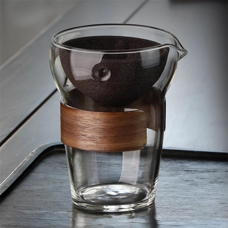 Zet Citrus Thee Anti-Brandwonden Glas Fair Cup Met Filter Thee Water Scheiding Theekan Chahai Kung Fu Thee Set Accessoires