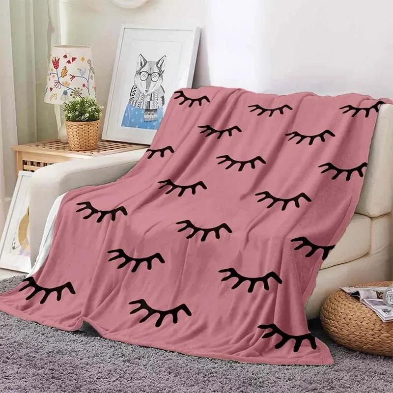 Digital Printed Eyelash Velvet Soft Plush Blanket Flannel Blanket Home Living Room Bedroom Bed Sofa Lunch Break Picnic Blanket