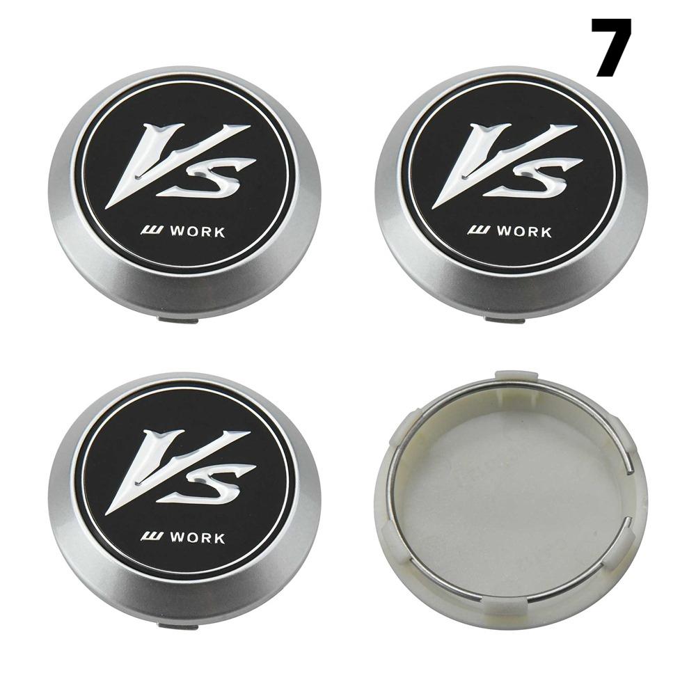 4 STuks Nieuwe 64MM Buiten Diameter / 60MM Binnen Diameter Dop Voor Velgen WORK EMOTION EQUIP MEISTER VS Logo Wielnaafdop Sportauto Velgkap Naafdoppen