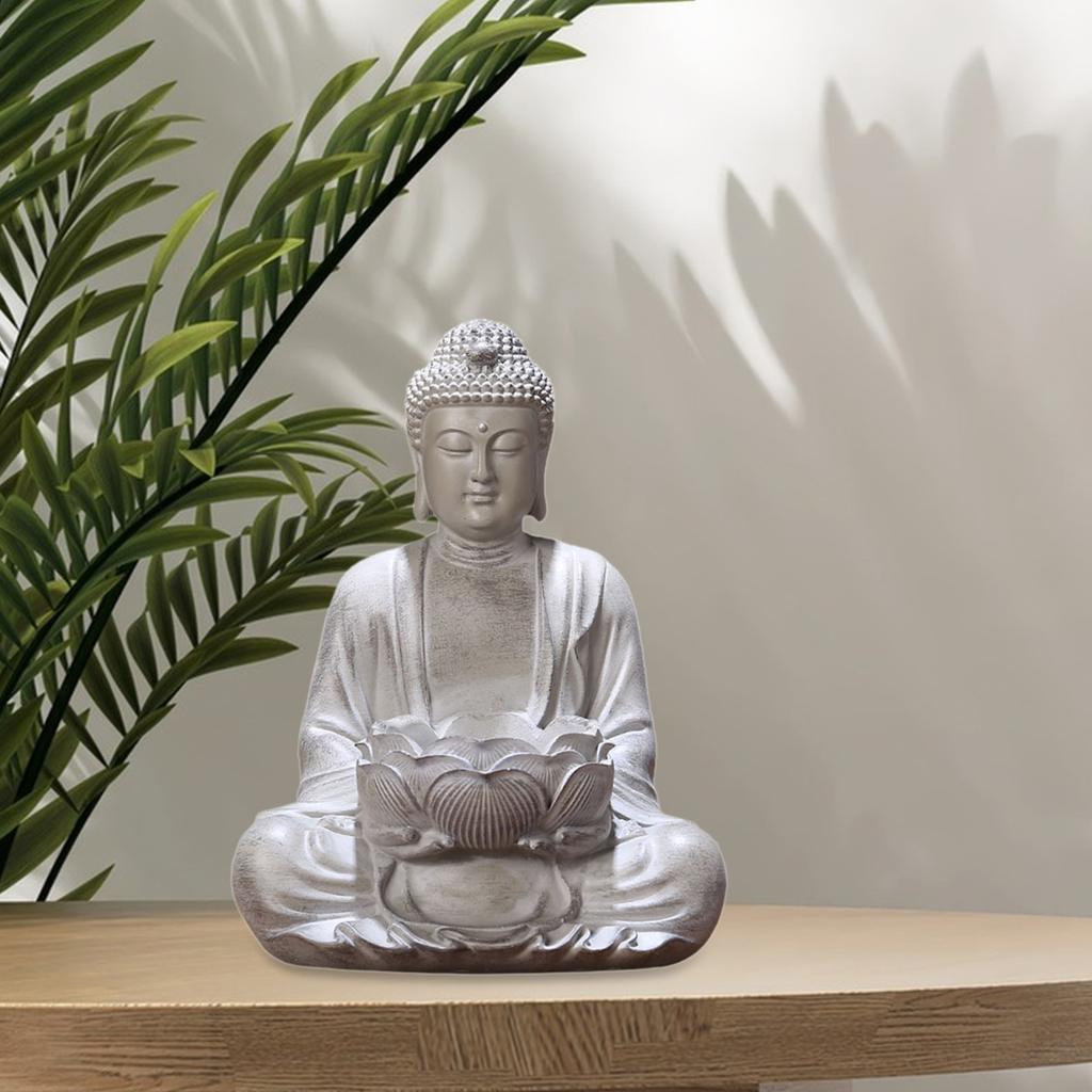 Buddha Statue Multipurpose Table Centerpieces Buddhism Desktop Collectible Decoration Decorative Resin Figurine Room Craft Decor