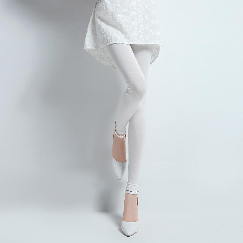 Spring & Summer High-Waist Slimming Modal Leggings for Women – Nine-Point, Elastic, Thin Fit