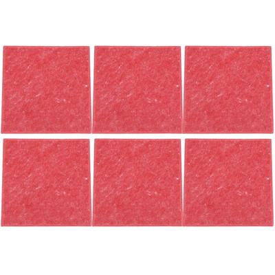 6 pezzi Pannelli fonoassorbenti in fibra di poliestere acustica Pannelli silenziatori ignifughi insonorizzati(Rosso )