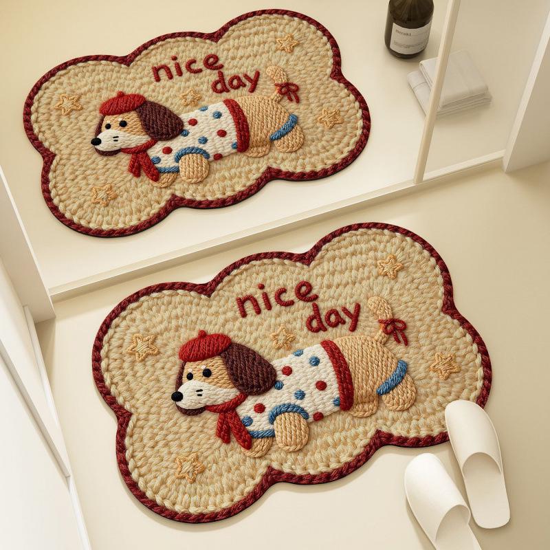 Quick-Dry Cartoon Diatom Mud Bathroom Door Mat – Absorbent & Non-Slip
