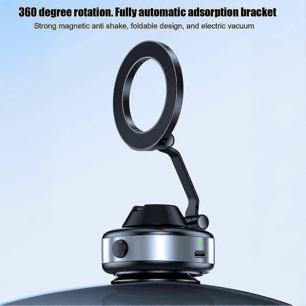 Automatic Car Phone Mount 360 Rotating & Rechargeable for Smooth Surface In Vehicle less
