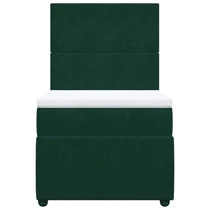 Maison Exclusive - Sommier à lattes de lit avec matelas Vert foncé 100x200 cm