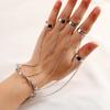 Jewelry Selling Personality Disco Dancing Chain Combination Ring 5 Ring Connection